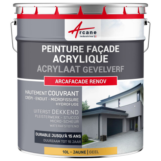 Acrylverf voor Gevelpleister - ARCAFAÇADE RENOV - 10 L (+ of - 60 m² in 1 laag)