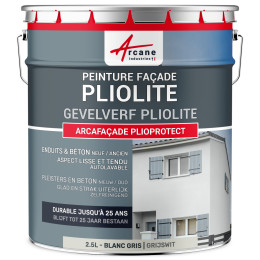 Beige gevelverf plioliet gevel en pleisterwerk beige - ARCAFAÇADE | Maison Etanche