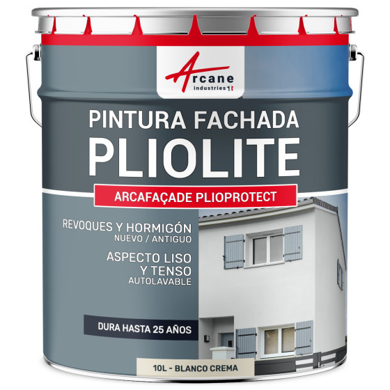 Pintura Pliolita ARCAFAÇADE PLIOPROTECT RAL 9001 Blanco Crema 10 L (+ o 80 m² en 1 capa)