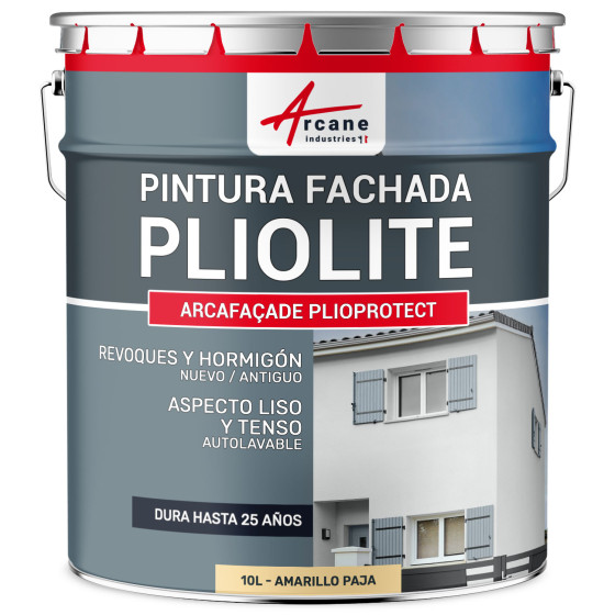 Pintura Pliolita ARCAFAÇADE PLIOPROTECT Amarillo Paja RAL 085 90 30 10 L (+ o 80 m² en 1 capa)