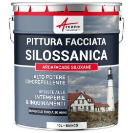 Pittura Esterna Silossanica - ARCAFAÇADE SILOXANE 10 L (+ o - 60 m² in 1 strato) Bianco