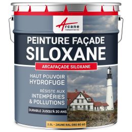 Peinture façade jaune Siloxane - ARCAFAÇADE Siloxane | Maison Etanche