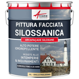 ARCAFAÇADE SILOXANE 10 L (+ o - 60 m² in 1 strato) Giallo Paglierino - RAL 085 90 30