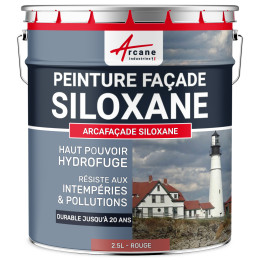 Peinture façade rouge siloxane - ARCAFAÇADE Siloxane | Maison Etanche