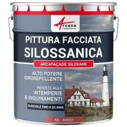 ARCAFAÇADE SILOXANE 10 L (+ o - 60 m² in 1 strato) Rosso - RAL 030 50 40