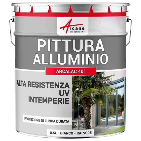 Pittura per Alluminio: ARCALAC 401 0.5 L RAL 9003 - Bianco Pittura per Alluminio: ARCALAC 401 0.5 L RAL 9003 - Bianco