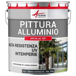 Pittura per Alluminio: ARCALAC 401 0.5 L Grigio Antracite - RAL 7016