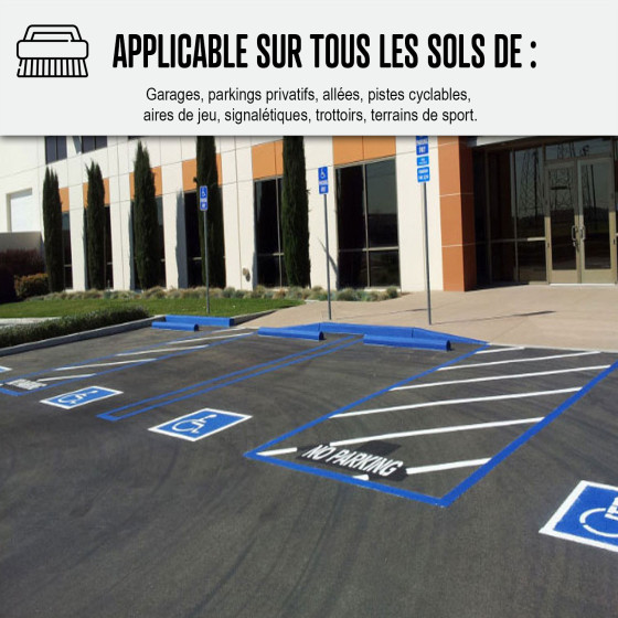 résine époxy - Peinture résine pour sol bitume, asphalte, goudron, enrobé - PEINTURE BITUME ARCASPHALT