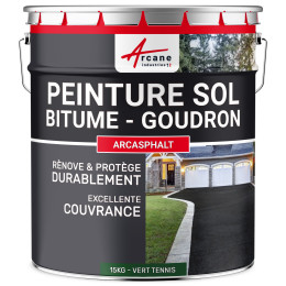 Peinture goudron VERT - ARCASPHALT | Maison Etanche