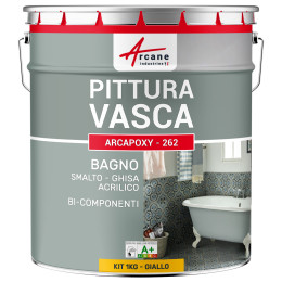 Resina per la Ristrutturazione di Vasca da Bagno : ARCAPOXY - 262 1 kg  Giallo traffico - RAL 1023