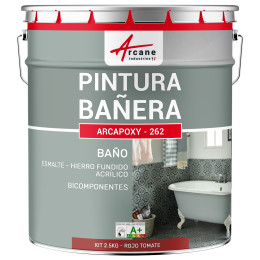 Resina para renovación de bañeras - esmaltes de baño ARCAPOXY BAÑERA RAL 3013 Rojo Tomate 2.5 kg (hasta 8 m² en 2 capas)