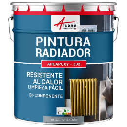 Pintura para radiadores / calefacción ARCAPOXY RADIADORES RAL 7001 Gris Plata 1 kg (hasta 5 m² en 2 capas)