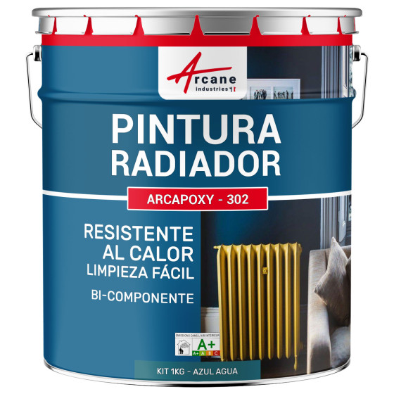 Pintura para radiadores / calefacción ARCAPOXY RADIADORES 1 kg (hasta 5 m² en 2 capas) RAL 5021 Azul Agua Pintura para radiadores / calefacción ARCAPOXY RADIADORES 1 kg (hasta 5 m² en 2 capas) RAL 5021 Azul Agua