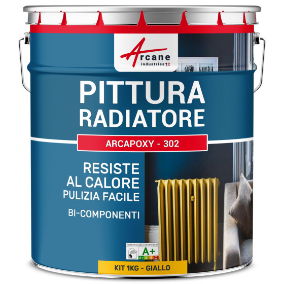 Vernice per radiatore / riscaldamento: ARCAPOXY - 302 1 kg Giallo traffico - RAL 1023 Vernice per radiatore / riscaldamento: ARCAPOXY - 302 1 kg Giallo traffico - RAL 1023