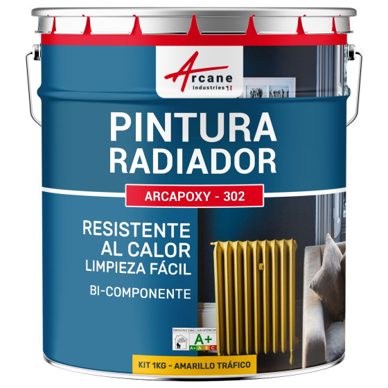 Pintura para radiadores / calefacción ARCAPOXY RADIADORES Amarillo tráfico RAL 1023 1 kg (hasta 5 m² en 2 capas) Pintura para radiadores / calefacción ARCAPOXY RADIADORES Amarillo tráfico RAL 1023 1 kg (hasta 5 m² en 2 capas)