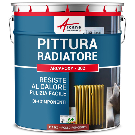 Vernice per radiatore / riscaldamento: ARCAPOXY - 302 1 kg RAL 3013 - Rosso Pomodoro Vernice per radiatore / riscaldamento: ARCAPOXY - 302 1 kg RAL 3013 - Rosso Pomodoro