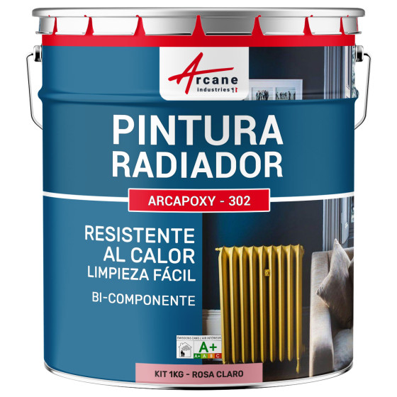 Pintura para radiadores / calefacción ARCAPOXY RADIADORES 1 kg (hasta 5 m² en 2 capas) RAL 3015 Rosa Claro
