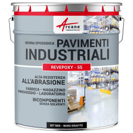 REVEPOXY - 55 5 Kg (fino a 10 m² in 2 strati) Nero Grafite - RAL 9011