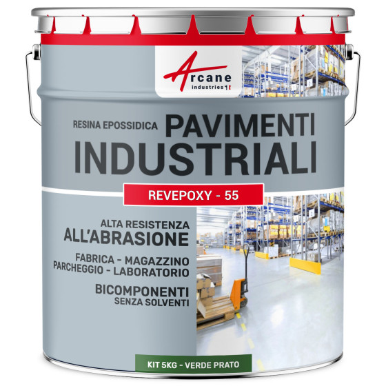 REVEPOXY - 55 5 Kg (fino a 10 m² in 2 strati) Verde Erba - RAL 6010 REVEPOXY - 55 5 Kg (fino a 10 m² in 2 strati) Verde Erba - RAL 6010