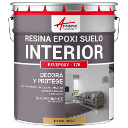 Pintura de suelo beige - Resina epoxi para suelo interior de cocina y baño | Maison Etanche