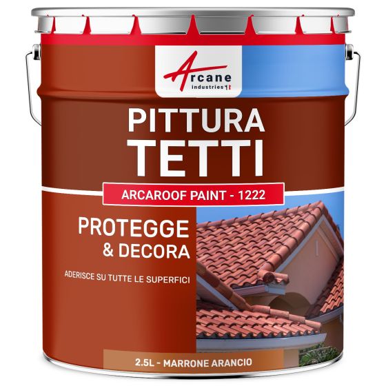 Vernice per Tetto e Tegole: ARCAROOF PAINT - 1222 2.5 L Terre cuite -  RAL 8023