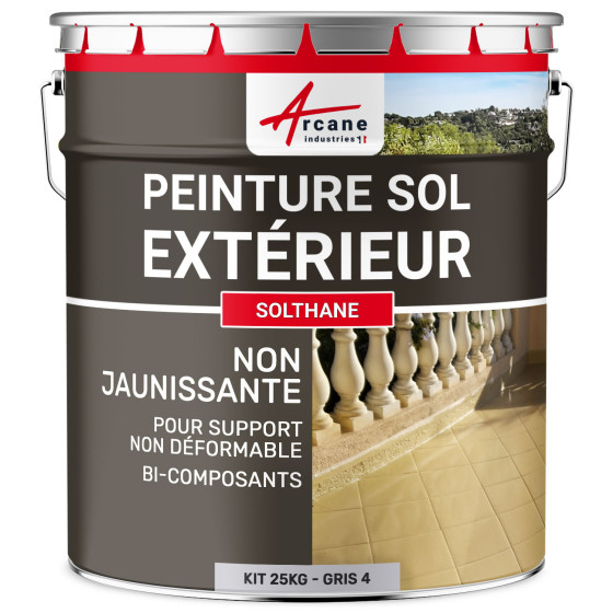 Peinture Béton Extérieur Sol - SOLTHANE-kit25kg-Gris-4-ral-7047-Aspect / Couleur Peinture Béton Extérieur Sol - SOLTHANE-kit25kg-Gris-4-ral-7047-Aspect / Couleur