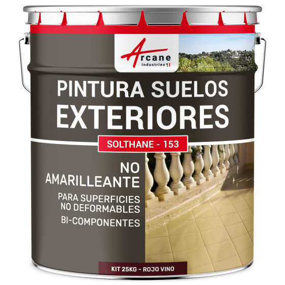 Pintura para Suelo de Hormigón Exterior SOLTHANE 25 kg Rojo Vino RAL 3005 Pintura para Suelo de Hormigón Exterior SOLTHANE 25 kg Rojo Vino RAL 3005