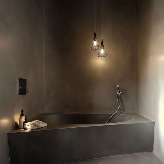 Kit Béton Ciré Salle de Bain :Enduit imperméable - Mise en situation - Flanelle_01