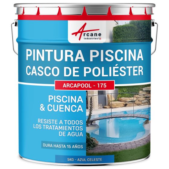 Pintura piscina para cubiertas de poliéster, hormigón