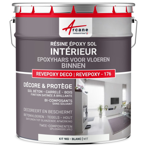 Epoxyhars Voor Binnen Vloeren - REVEPOXY -176 Kleur:Wit - RAL 9003 - Conditionering:1 kg (tot 5 m² in 2 lagen)