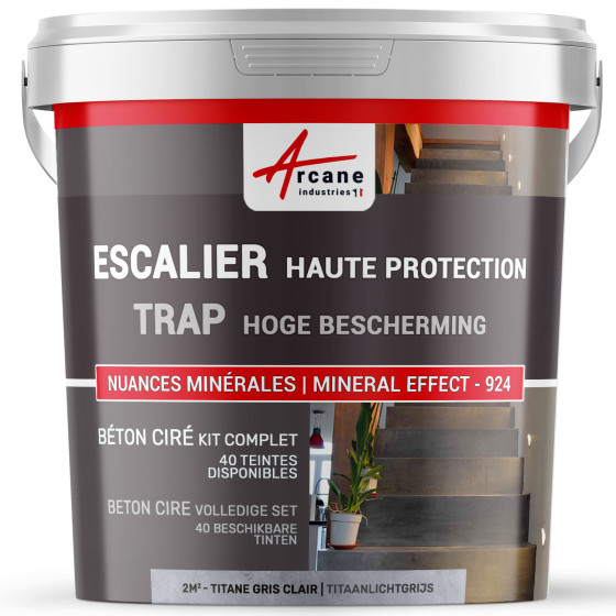 Beton cire Trap - Complete Kit Titaanlichtgrijs - 2 m² (in 2 lagen)