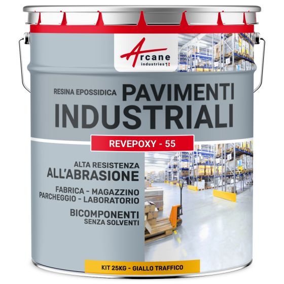 Vernice epossidica - REVEPOXY - 55 25 kg (50 m² in 2 strati) - Giallo Segnaletico - RAL 1023