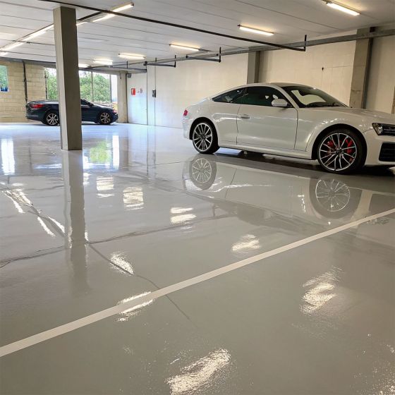 Peinture époxy sol industriel et parking - REVEPOXY TRAFIC INTENSIF  - Mise en situation - Telegris 4