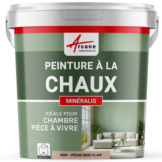 Peinture à la Chaux Intérieure - MINERALIS Pêche Rose Clair - 30 m² (5 kg en 1 couche) Peinture à la Chaux Intérieure - MINERALIS Pêche Rose Clair - 30 m² (5 kg en 1 couche)