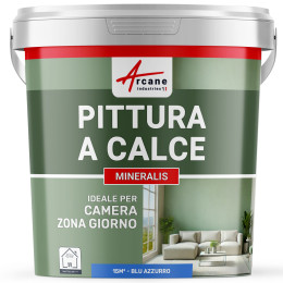 Pittura per Interni a base di Calce - MINERALIS Azzurro Blu - 15 m² (2.5 kg in 1 strato)