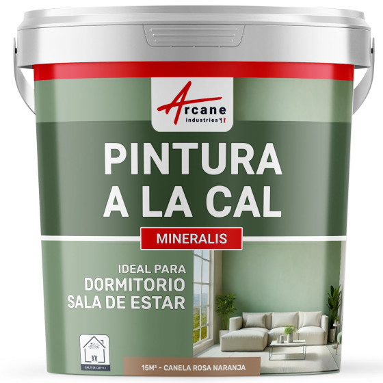 Pintura de Cal para Interior - MINERALIS Canela Rosa Naranja - 15 m² (2.5 kg en 1 capa)