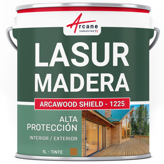 Barniz para madera exterior / interior ARCALASURE HYDRO 1 L - Castaño