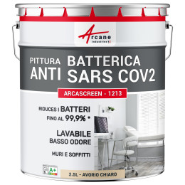 Pittura antibatterica beige. muro e soffitto: ARCASCREEN - 1213 Avorio Chiaro - RAL 1015 - 2.5 L