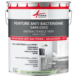 Anti-bacteriële verf. voor muur en plafond: ARCASCREEN 1213 2.5 L - Witgroen - RAL 6019