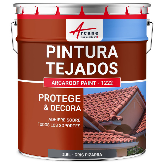 Pintura para tejados Gris: ARCAROOF PAINT - 1222 2.5 L - Gris pizarra - RAL 7015