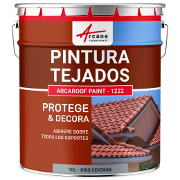 Pintura para tejados Gris: ARCAROOF PAINT - 1222 10 L - Gris ventana - RAL 7040
