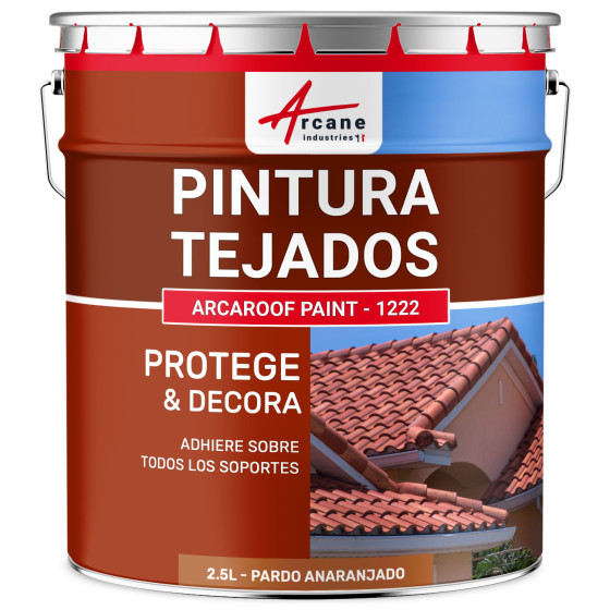 Pintura marrón para tejados: ARCAROOF PAINT - 1222 2.5 L - Pardo Anaranjado - RAL 8023