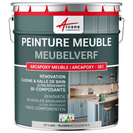 Meubelverf voor Keuken. Werkblad en Badkamer - ARCAPOXY -261 Telegrijs 4 - RAL 7047 - 2.5 kg tot 30 m²