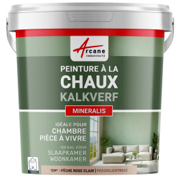 Kalkverf voor Binnen - MINERALIS Perziklichtroze - 15 m² 2.5 kg in 1 laag