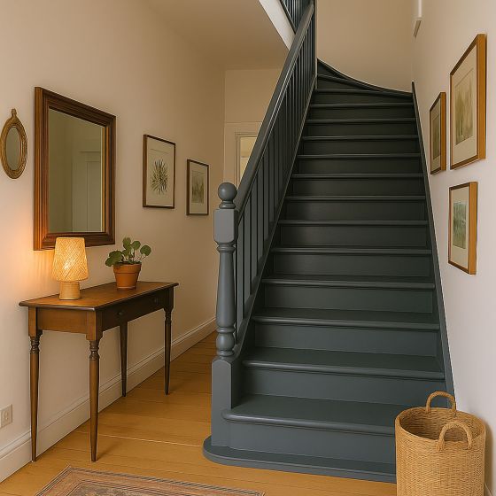 Verf voor houten trap: ARCADÉCO - 1668 - Mise en situation - Gris Anthracite