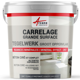 BETON CIRE KIT VOOR GROTE OPPERVLAKKEN OP TEGELS Donkerflanelgrijs - 30 m² (in 2 lagen)