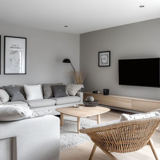 Peinture murale acrylique mate : ARCADÉCO MUR MAT - Mise en situation - Gris clair