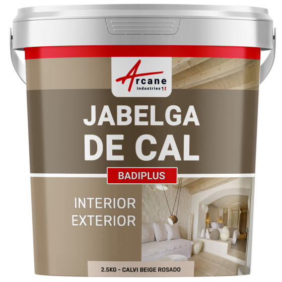 Jabelga de Cal para Paredes Interiores y Fachadas Exteriores - BADIPLUS Calvi Beige Rosado - 2.5 kg  12.5 m²