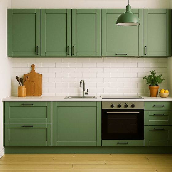 Peinture pour Meuble de Cuisine, plan de travail et Salle de Bain - ARCAPOXY MEUBLE - Mise en situation - Réséda