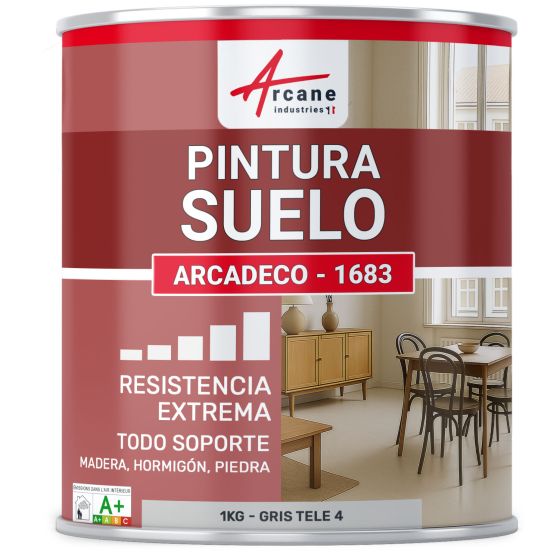 Pintura suelo interior ARCADECO - 1693 1 kg - Gris tele 4 - RAL 7047